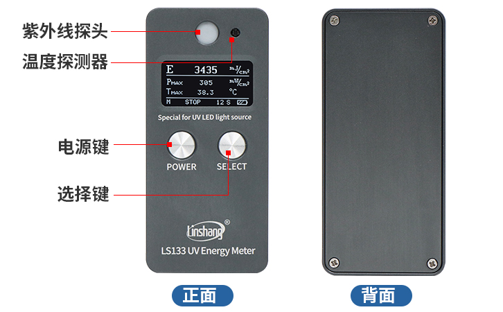 LS133UV能量測試儀正反面